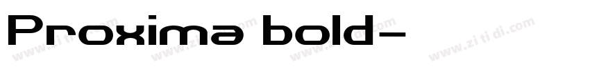 Proxima bold字体转换